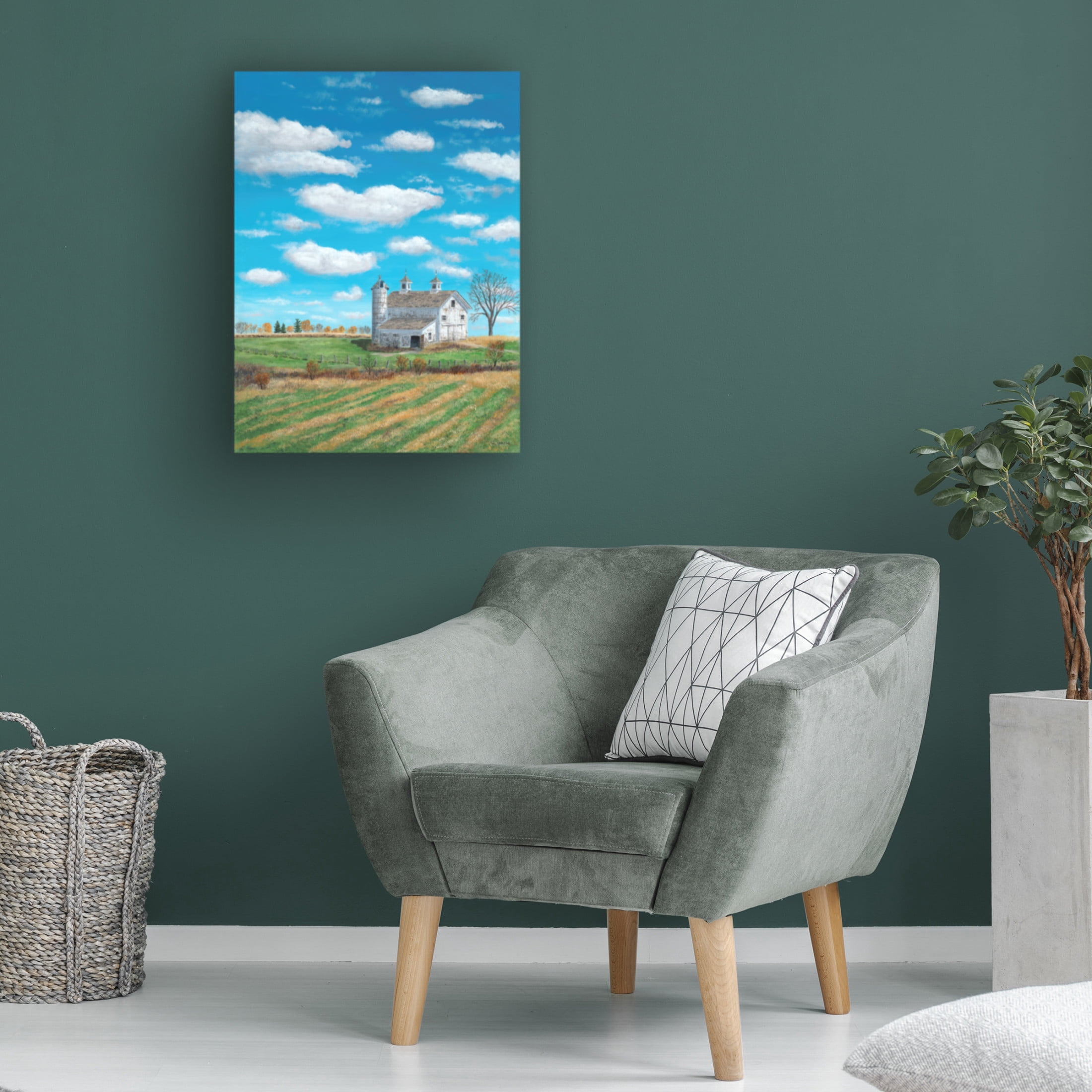 Canvas Wall Art - Bob Fair 'Autumn Skies' Wall Art for Living Room, Bedroom, or Office Décor by Trademark Fine Art - 14 x 19 Inches