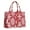 Red Christmas Snowflake-3, variant on Large Capacity Tote Bag,Red Christmas Snowflake Pattern Handbag Fashion Luxury Tote Bag,15.7"x13"x 5.1" Inches,Laptop Compatible