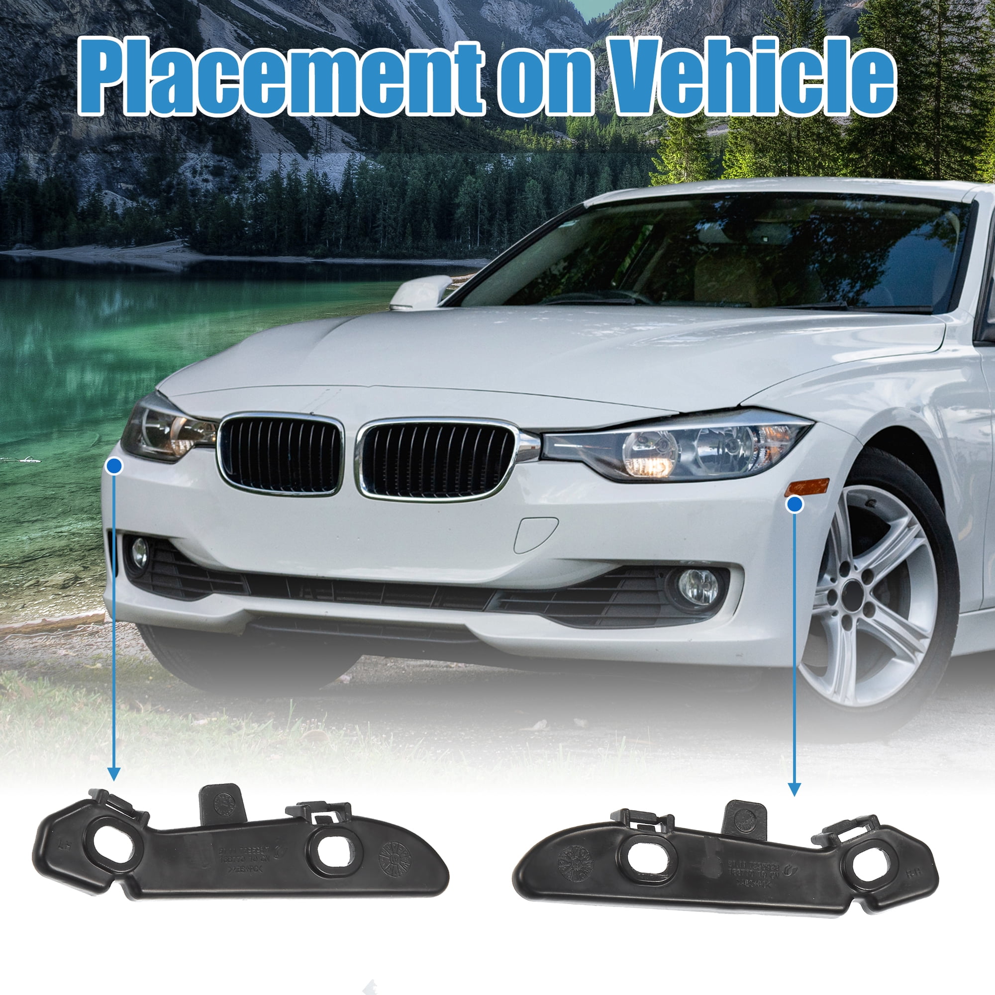 1 Pair Front Left Right Bumper Mounting Support Bracket 