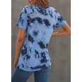 thumbnail image 3 of Chase Secret Womens Tie Dye Short Sleeve V Neck Tee Shirts Summer Casual Loose Fashion Tops Plus Size, 3 of 5