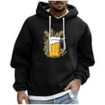 thumbnail image 3 of DDAPJ pyju Novelty Graphic Hoodies for Men 3D Beer Print Hooded Sweatshirt Drop Shoulder Pullover Hoodie Casual Holiday Sweatshirts Black M, 3 of 6