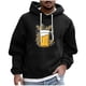 thumbnail image 2 of Sudadera con capucha para hombre, estilo casual, con cuello redondo, estampado, manga larga, blusa de poliéster, 2 of 5