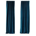 thumbnail image 5 of 3S Brother's Solid Luxury Matte Velvet Soft Curtains Set of 2 Panels Hanging Back Tap & Rod Pocket Home Décor Bedroom Kitchen Office Windows Room Darkering ( Lapis Blue-52"x84"), 5 of 6