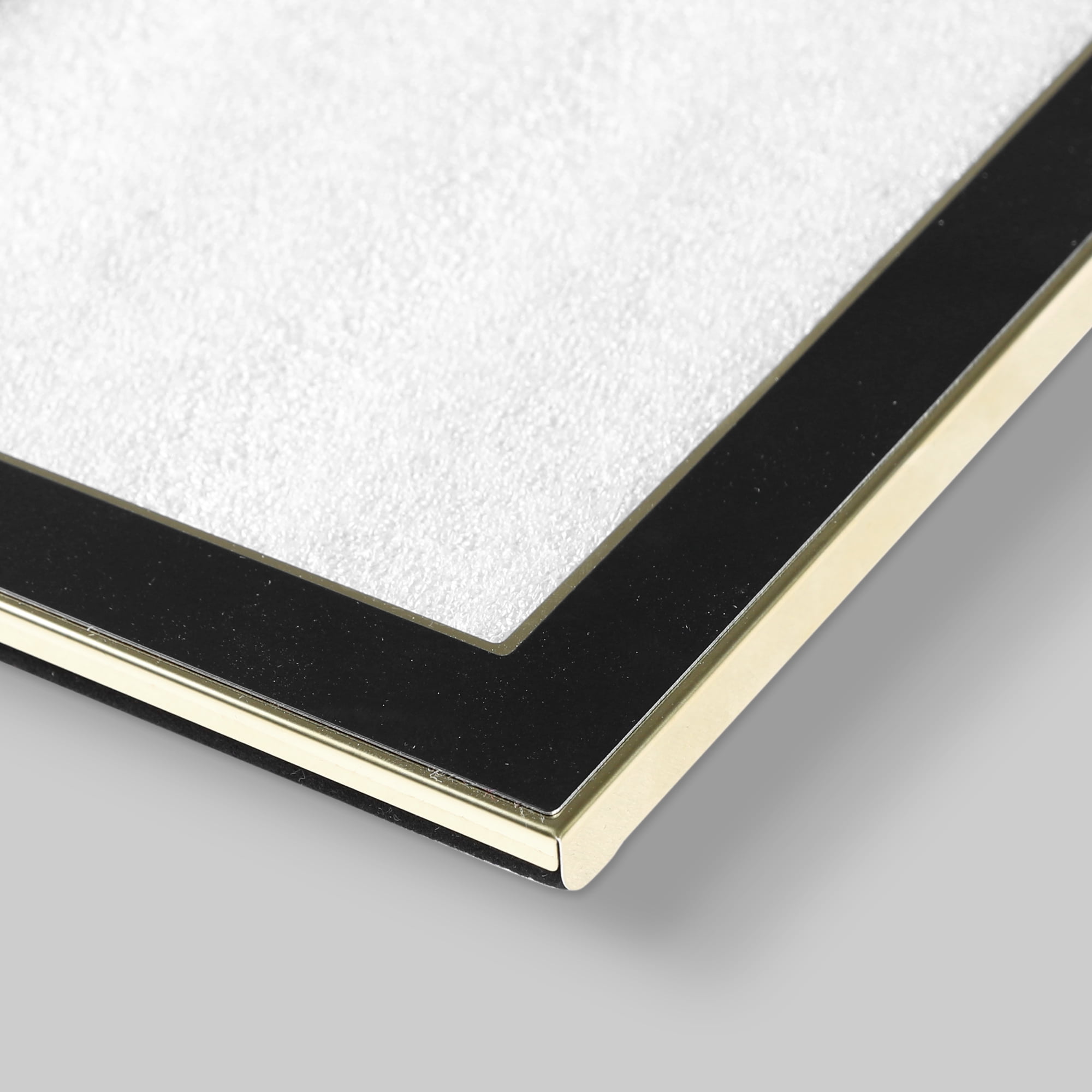 Unique Bargains Modern Picture Frame Brushed Aluminum Metal Photo Frame Black 6x8