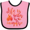 thumbnail image 3 of Inktastic Life's Better Campfire Girls Baby Bib, 3 of 4