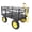 NEW1400lbs+Black + Metal, variant on YINGYUE Heavy Duty Steel Garden Cart, 1400 lbs Capacity Utility Wagon with Removable Mesh Sides, 2-in-1 Handle & 16 Inch Tires, Black