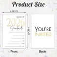 thumbnail image 3 of Graduation Party Invitation Cards With 20 Envelopes - Minimal Class Of 2026 Graduation Party Announcement Invites For High School, College, University Celebration Party Favor & Supplies - A06, 3 of 5