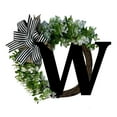 thumbnail image 2 of Halloween Decor Inflatable Unique Last Name Year Round Front Door Wreath With Bow Welcome Sign Garland Creative 26 Letter Farmhouse Wreath For Front Door Spring All Seasons Outside Hanger Decor Gift, 2 of 4