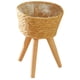 thumbnail image 4 of Maceta tejida de madera con patas de apoyo, cesta para macetas, cesta para flores de madera, 4 of 7
