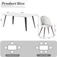 thumbnail image 4 of Homy Casa Modern 5-Piece Rectangular Fuax Walnut Dining Table Set with Padded Chairs, 4 of 10