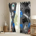 thumbnail image 3 of jejeloiu Kids Gamepad Controller Blackout Curtains Set of 2 (52x84 Each),Gamer Gaming Window Curtains,Gray Blue Curtains and Drapes For Adults,Ultra Soft Home Decor, 3 of 6