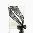 thumbnail image 2 of BalsaCircle 5 Black Tulle Chair Sashes with Leaf Vine Embroidered Sequin Wedding Party Events Reception Decorations Supplies, 2 of 8