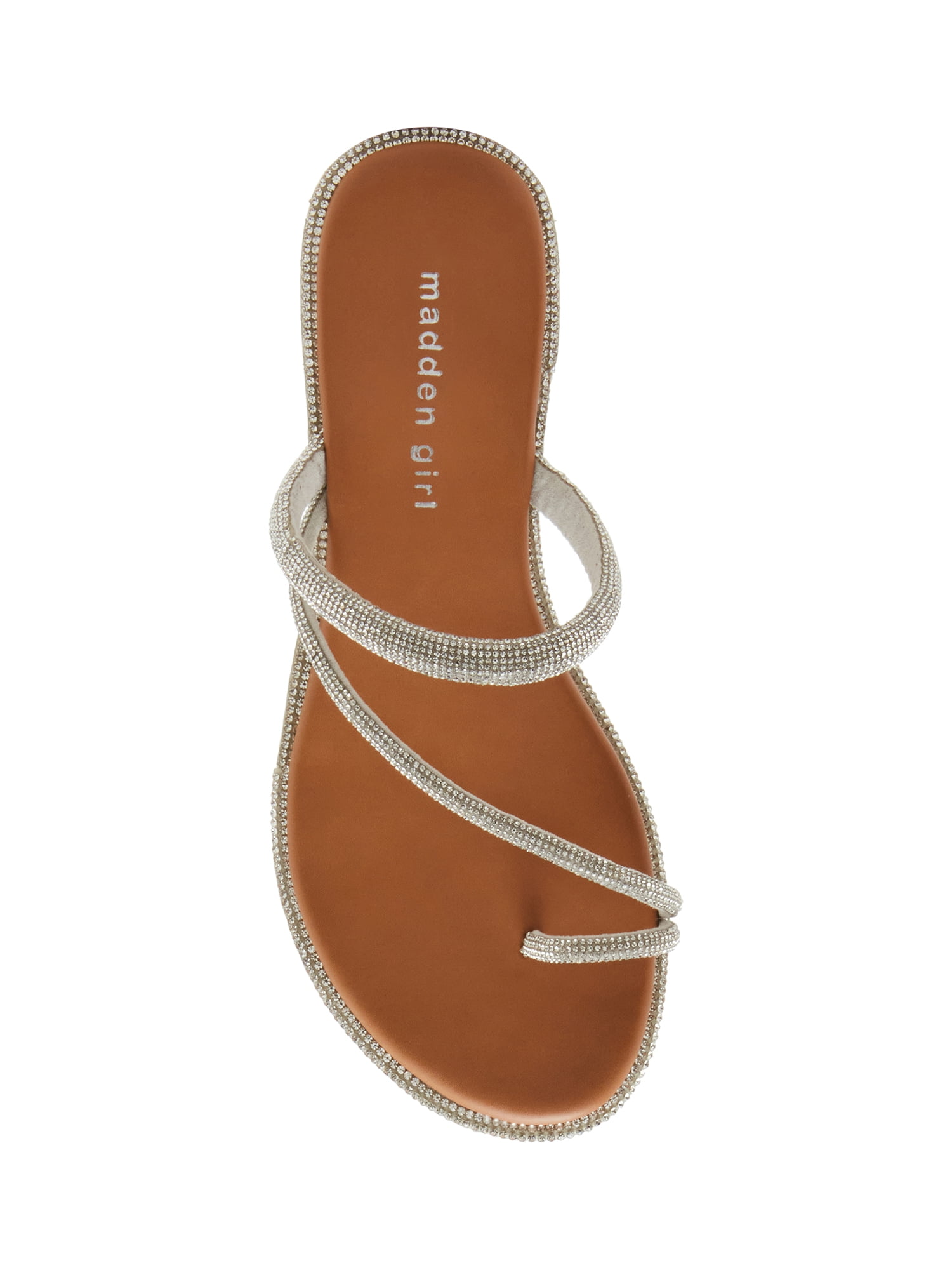 Madden Girl Women's Spotlight-B Toe Loop Slip On Bling Sandal