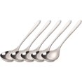 thumbnail image 1 of 5 Pcs 7.8'' Stainless Steel Round Bouillon Spoons, Long Handle Soup Spoons, 1 of 7