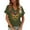 #264-Army Green, variant on Craaazy Mardi Gras Shirts for Women Short Sleeve Casual Carnival Printed V-neck T-shirts Gifts
