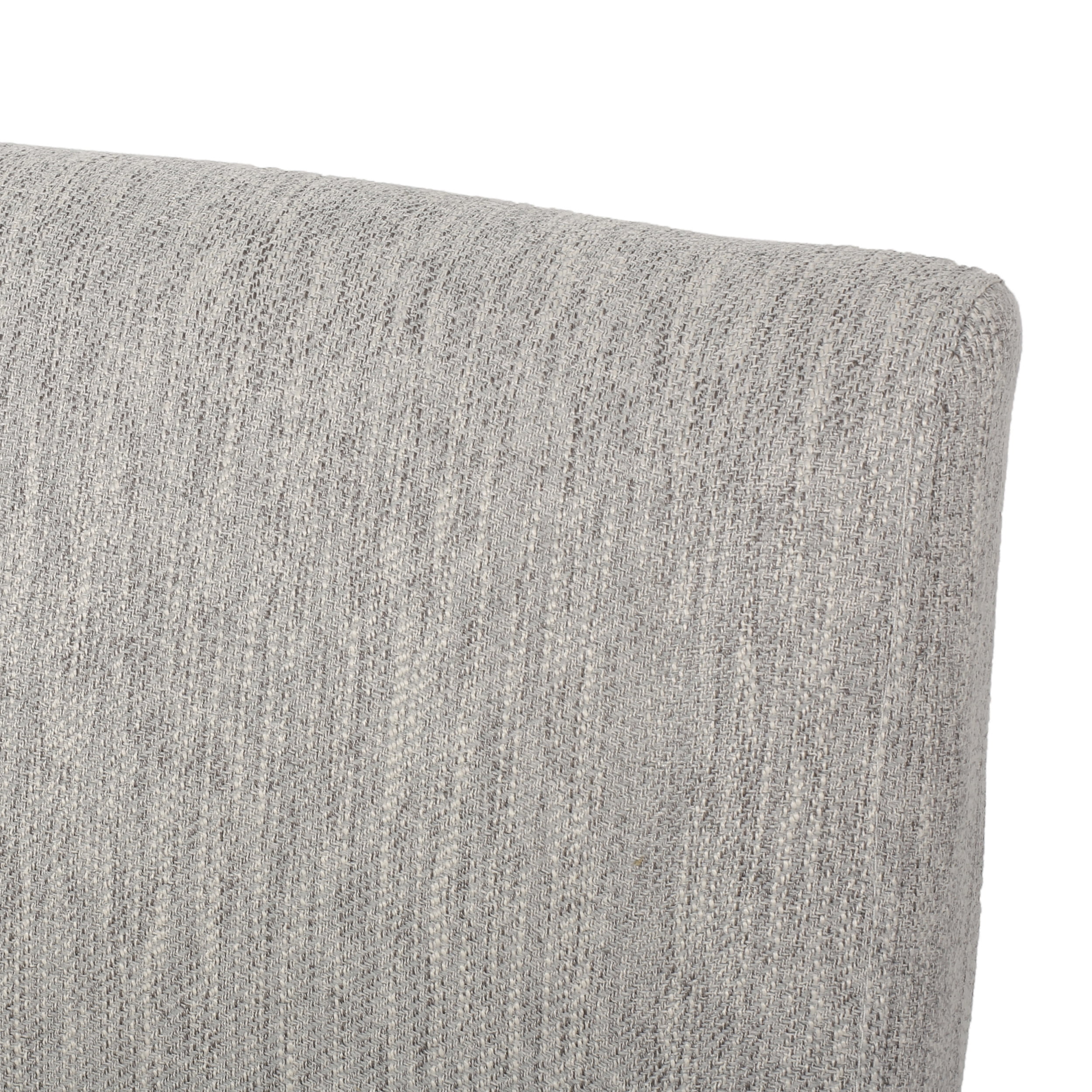 Noble House Deville Fabric Upholstered Wood 30.5 inch Barstools, Set of 2, Light Gray and Gray