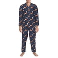 thumbnail image 3 of Fotbe Cartoon Fox Pattern Long Sleeve Pajama Set for Men,Sleepwear Set,2-piece Loungewear Set,Soft PJs Comfy Nightwear with Pockets-XX-Large, 3 of 7