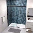 thumbnail image 2 of DEELIGHT Bathroom Shower Sliding Door with 5/16" Tempered Glass Matte Black, 2 of 5