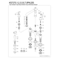 thumbnail image 6 of Kingston Brass KS7276PKLBS Duchess Bridge Kitchen Faucet with Brass Side Sprayer, Polished Nickel, 6 of 7