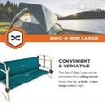 thumbnail image 3 of Disc-O-Bed Large Cam-O-Bunk Benchable Double Cot with Storage Organizers, Green, 3 of 8