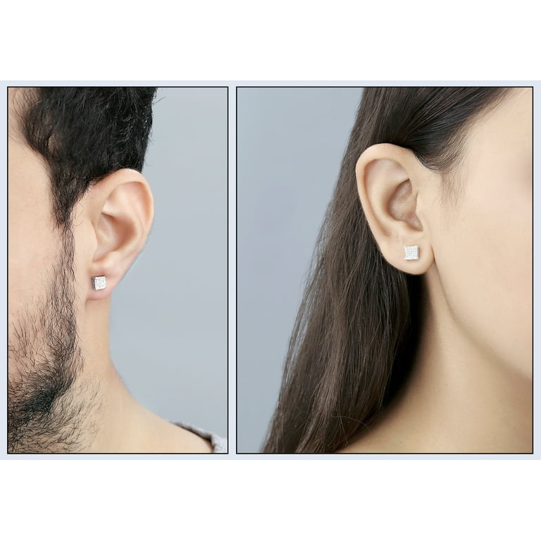 14k White Gold Diamond Two Carat Total Carat Diamond Earrings