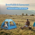 thumbnail image 6 of 3-4 Person Blue Instant Pop Up Tent, Waterproof Automatic Family Camping Tent with Silver Coating & Fiberglass Poles for Outdoor Travel Hiking, 6 of 12