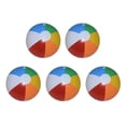 thumbnail image 2 of Inflatable Beach Balls 5 Pack PVC Multicolor Pool Party Summer Water Games Outdoor, 2 of 6