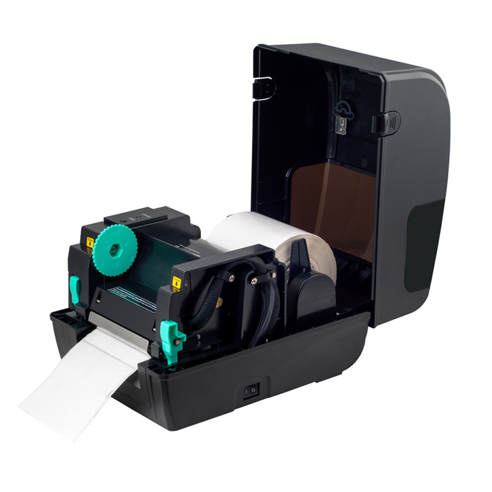 4 Inch Thermal Transfer Label Printer with Satin Ribbon Washing Clothing Label for Wash Care Label