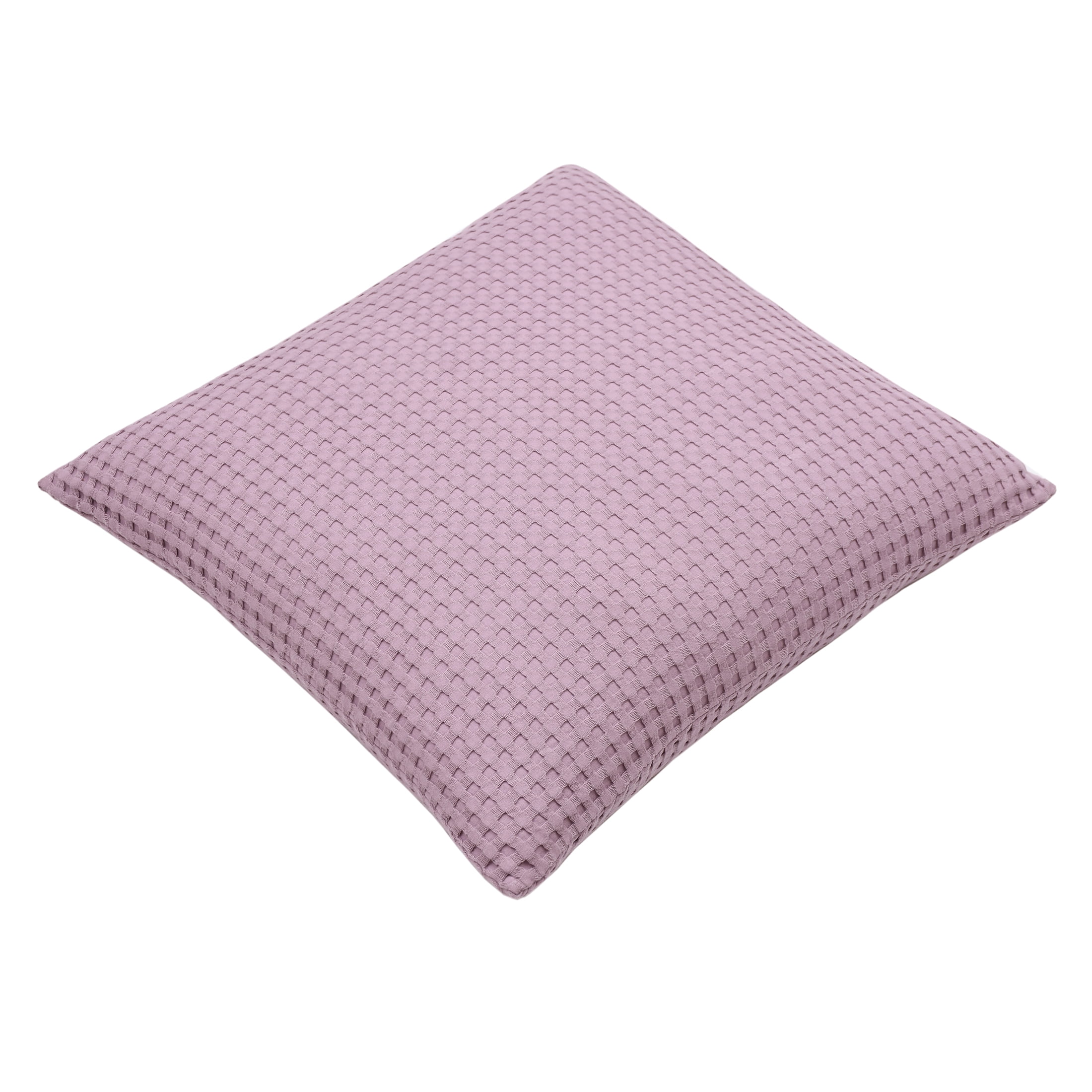 Mainstays Waffle Knit Pillow, 18" x 18", Purple