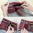 thumbnail image 2 of Carteras De Piel Pequeñas Con Doble Pliegue Para Mujer Bolsa De Mano Con Rfid Para Mujer Con Ranuras Para Tarjetas, Ventana Para El Dni Y Cremallera, 2 of 7