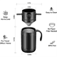 thumbnail image 5 of Juego de Cafetera Portátil para Acampar con de Café de Acero Inoxidable + Filtro de Café, para Viajes, Campamentos, Oficinas, Mochileros, 5 of 5