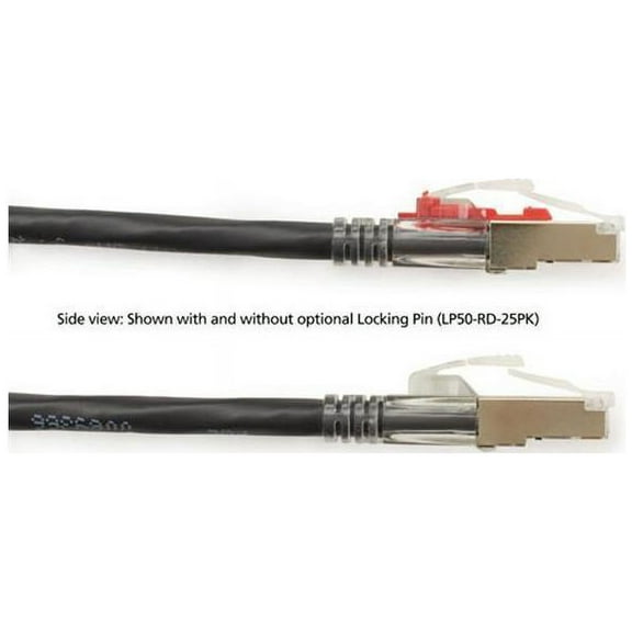 GigaTrue® 3 CAT6 250-MHz Lockable, Shielded, Stranded, Backbone PVC Cable (Sc/FTP), 10-ft. (3.0-m), Black