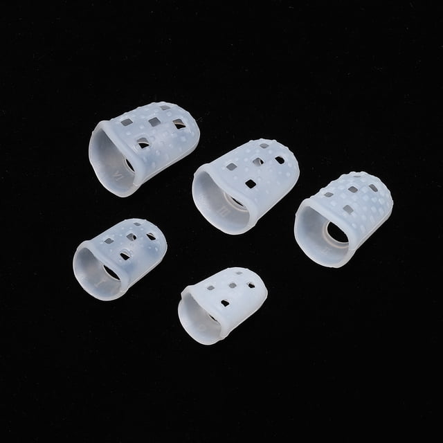 Guitarra Dedos Puntas Protector L M S XS XXS Tamaño Transparente Paquete de 40