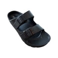 thumbnail image 1 of Andrew By Andrew Stevens Comfort Slides Double Buckle Adjustable Scooby Flat Sandals, 1 of 4
