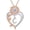 C, variant on Heart Initial Necklace for Women 14K Rose Gold Plated Sunflower Heart Pendant Necklace Birthday Graduation Jewelry Gifts for Her Mom Wife Girlfriend