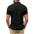 thumbnail image 5 of Fabrcox Quick Dry Mens Polo Shirts Short Sleeve Button Collared Mens Work Shirts Casual Outdoor Athletic Breathable Golf Shirt Men Black S, 5 of 9