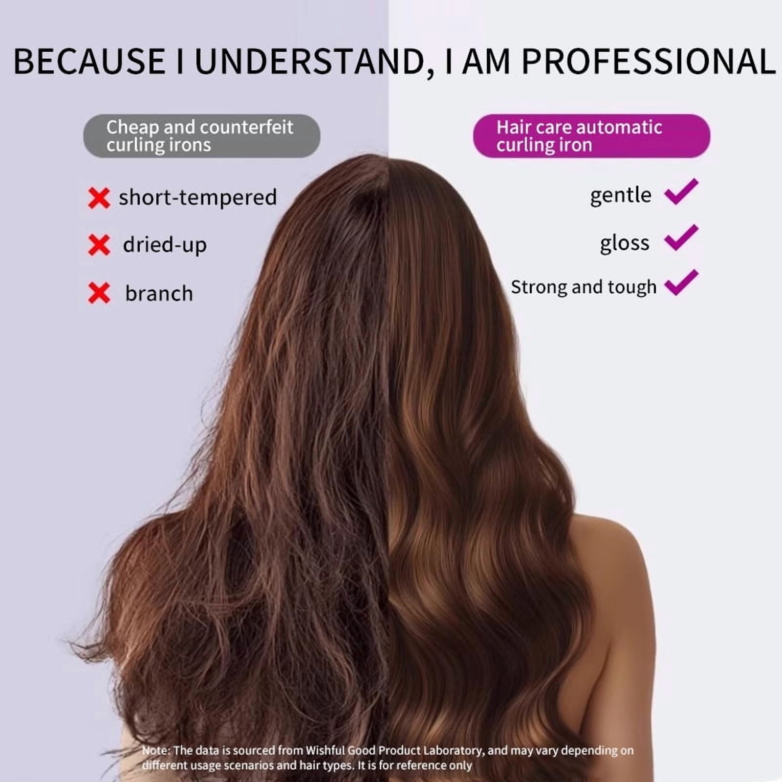 Hydrating Ionic Automatic Hair Curler, Auto-Rotating Curling Iron with 5 Temp Settings & Anti-Tangle Tech, Ceramic Hair Care Styler for Effortless, Frizz-Free Curls