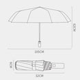 thumbnail image 2 of YSTIANN Reverse Umbrella with Reflective Strips, 3-Fold Automatic Sun & Rain Protection - Double-Layer Windproof Design for Outdoor Travel & Commuting AZ78-4815, 2 of 6