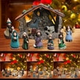 thumbnail image 4 of AQITTI Home Decoration Manger Ornament Christmas Manger Scene Christmas Table Decorations Collectibles Countertop Statue Miniatures for Crafts Suitable for Home, Office, Wedding, Party Decoration, 4 of 9