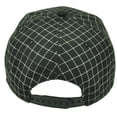 thumbnail image 2 of Black White Grid Square Pattern Flat Bill Snapback Hat Cap Blank Adjustable, 2 of 2