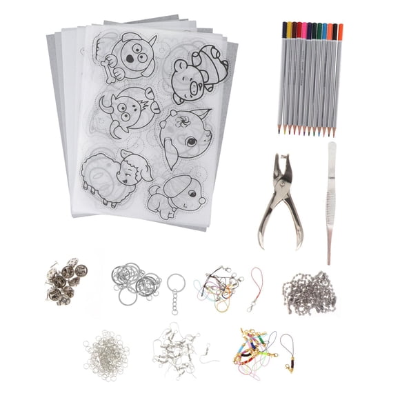 18 láminas termorretráctiles, manualidades con papel retráctil para principiantes, láminas de papel retráctil para accesorios de aretes, adornos de