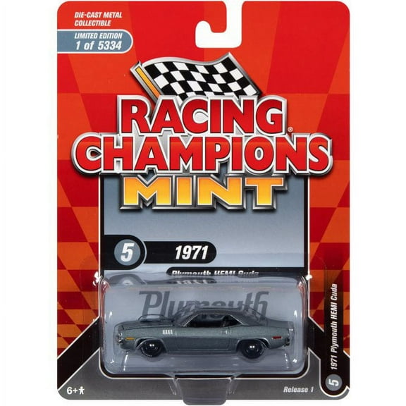 1971 Plymouth Hemi Cuda, Winchester Gray Metallic - RC2 RCSP020-24 - 1/64 scale Diecast Model Toy Car