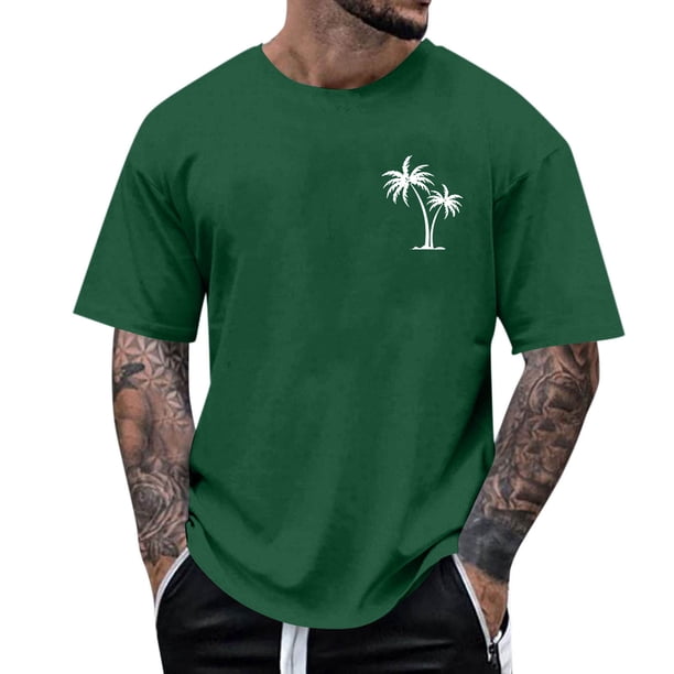 Tops para hombre, blusas y camisas de manga corta con cuello redondo para hombre, camisetas casuales con estampado de moda para hombre, blusa de manga corta, blusa de poliéster para hombre.