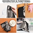 thumbnail image 7 of Dreamtimes Funny Halloween Skeleton Kitchen Towels, 18 x 28 Inch Super Soft and Absorbent Dish Cloths for Washing Dishes, 4 PCS Reusable Multi-Purpose Microfiber Hand Towels for Kitchen, 7 of 7