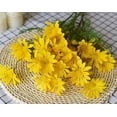 thumbnail image 2 of GRNSHTS 12Pcs Artificial Daisy Flowers 20" Outdoor UV Resistant Silk Flowers Fake Wildflowers Faux Greenery Shrubs Plants with Stems Arrangements for Home Garden Vase Decor (Yellow), 2 of 13