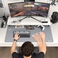 thumbnail image 3 of ATTACK SHARK CM02Pro Gaming Mouse Pad XXL Speed Esports Desk Mat Waterproof Surface Stitched Edges Anti-Slip Rubber Base 35.43” x 15.75” x 0.16”,Gray, 3 of 10