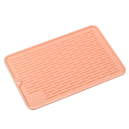

Uxcell Silicone Dish Drying Mat Set 11.8 x 7.9 Dish Drain Pad Heat Resistant Suitable for Kitchen-Pink