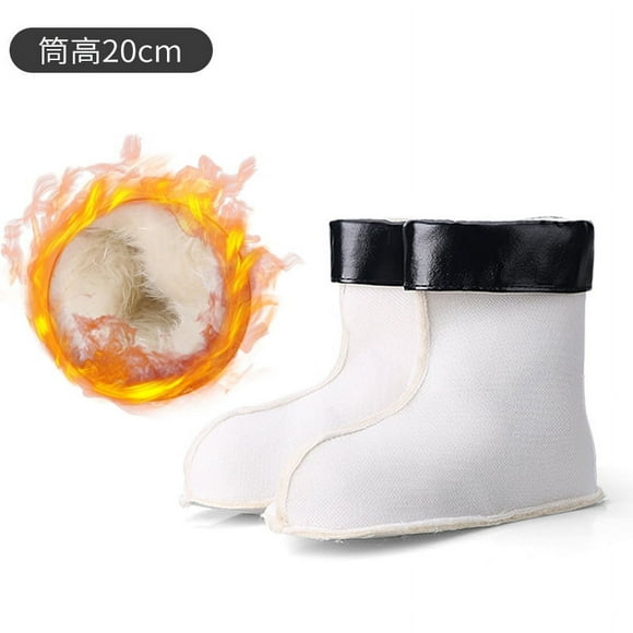 1 par de forros de botas de invierno para hombre, calcetines térmicos gruesos para botas de lluvia, aislantes, cómodos y desmontables, forro cálido para días fríos y lluviosos.
