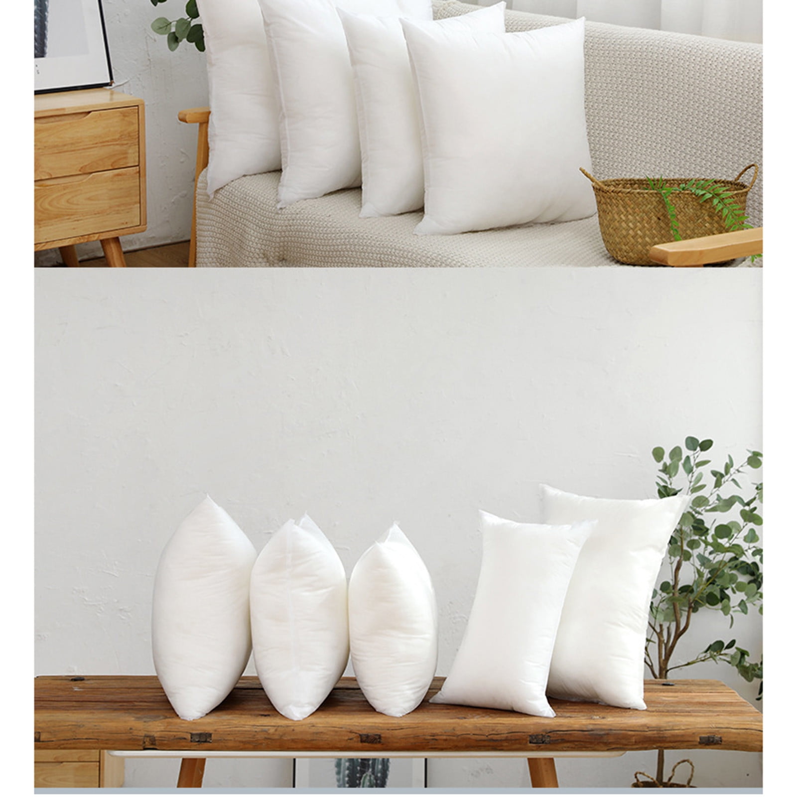 RBCKVXZ Throw Pillow Inserts, (White, 18x18) Lightweight Down Non-woven Pillow, Couch Cushion, Sham Stuffer, Machine Washable