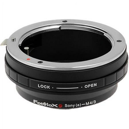 Fotodiox SnyA-MFT Lens Mount Adapter - Sony Alpha A-Mount DSLR Lens To Micro Four Thirds Mount Mirrorless Camera Body with Built in Aperture Control Dial